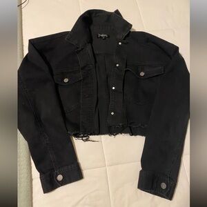 Black Label Cropped Jean Jacket